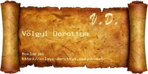 Völgyi Dorottya névjegykártya